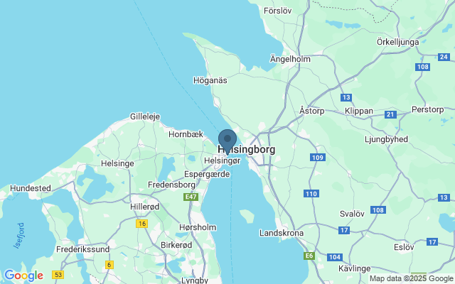 Kaart met locatie Slot Kronborg